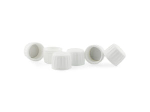 White caps for plastic bottles