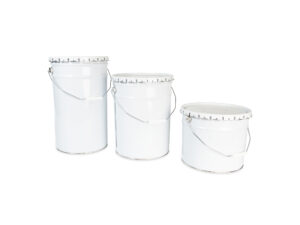 witte pails met lipdeksel