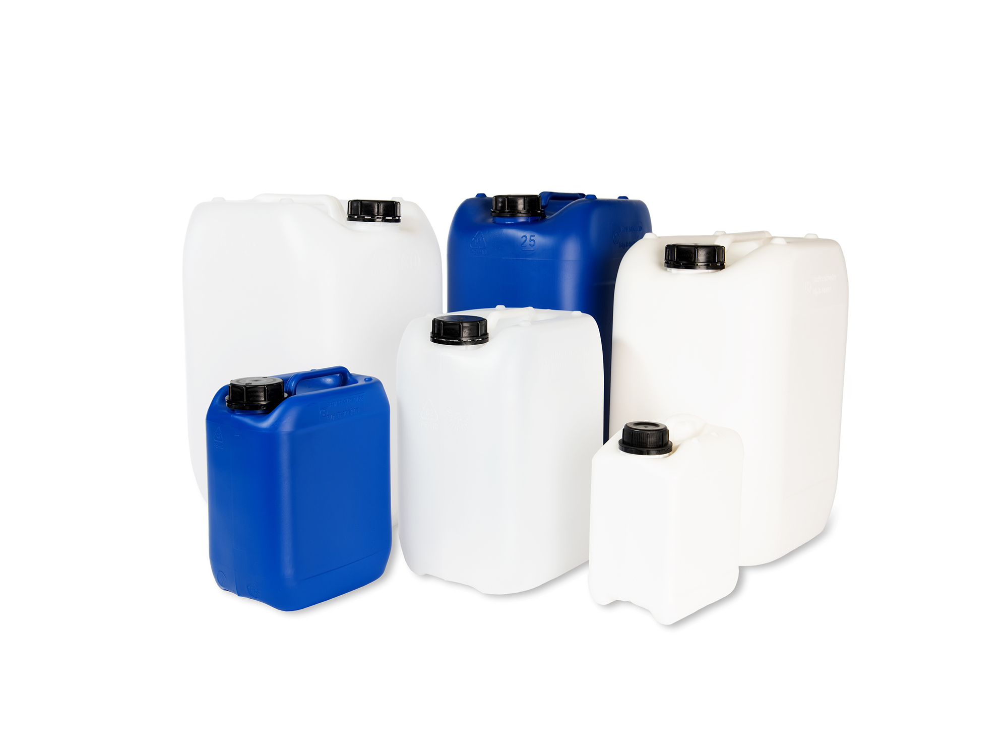 Lege jerrycans en bussen van 1L tot 60L