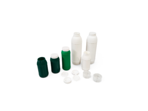 Powder bottles with snap-on lids